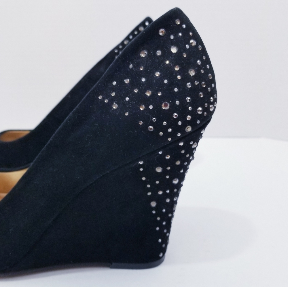Bcbgeneration Black Suede Rhinestone Embellished … - image 7